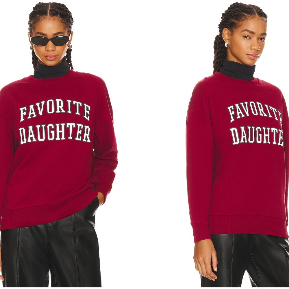 NWT Favorite Daughter Collegiate Red Sweatshirt XL